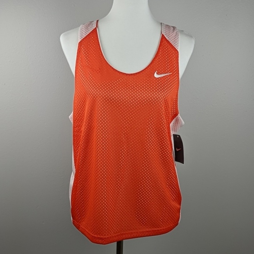 NWT Nike Reversible Orange & White Mesh Sz L/XL